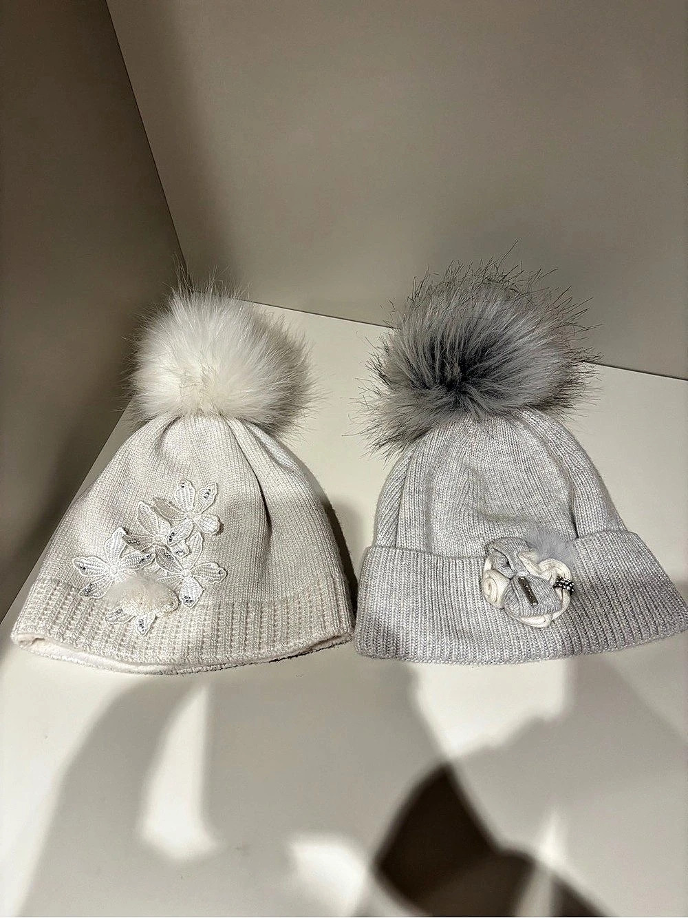 2x JAMIKS Toddler girl 2-4 winter hats 52cm wool angora cashmere blend Kids Fash